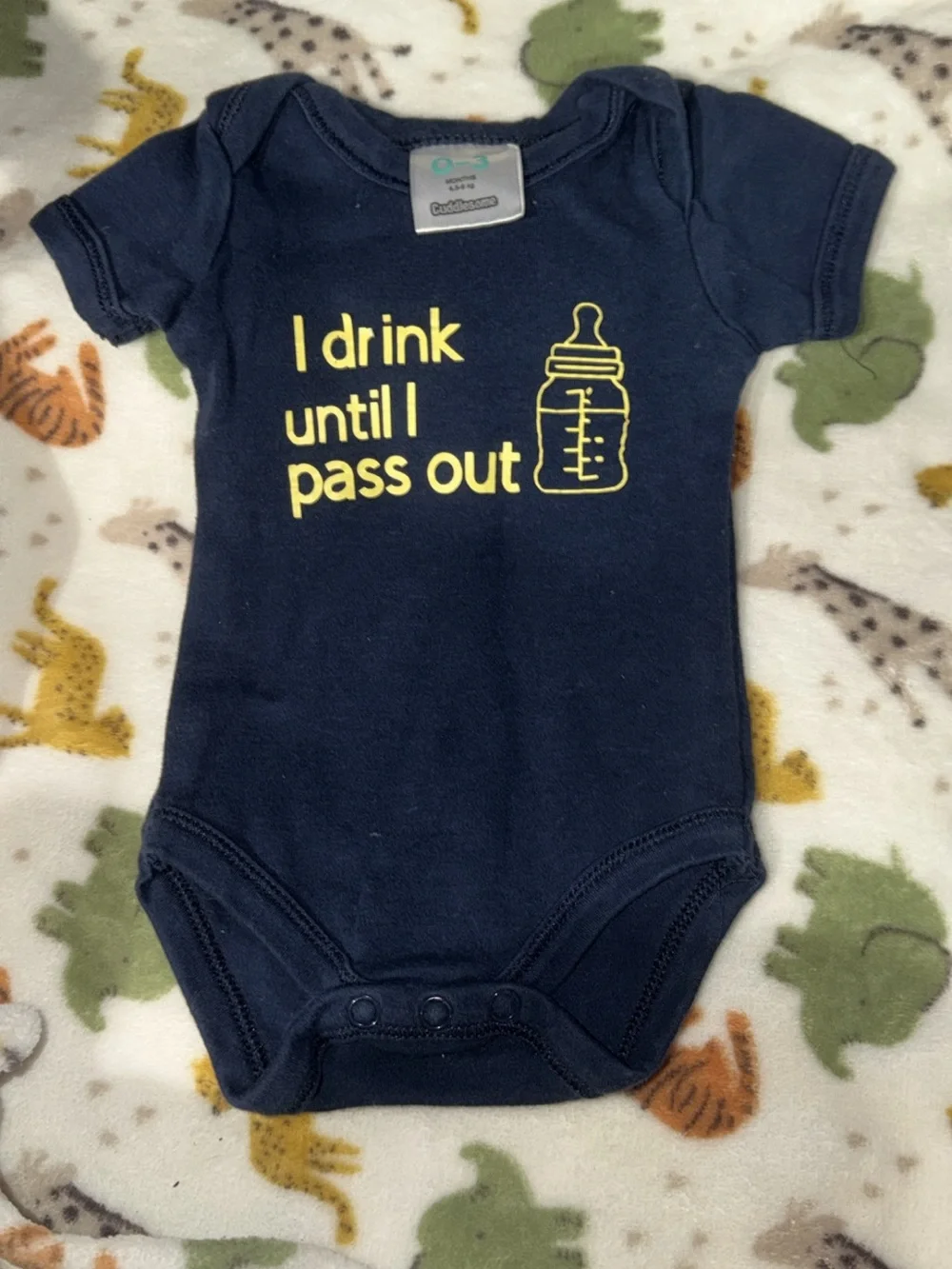 Custom Funny Baby Bottle Bodysuit 0–3 Months